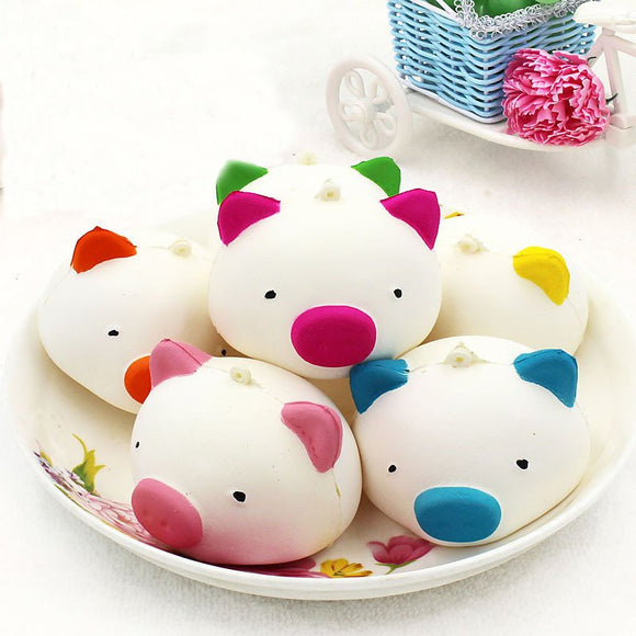 7cm Squishy Pig Random Colour Slow Rising Soft Animal Collection Gift Decor Toy