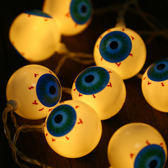 KCASA 10 LED Halloween Eyeball Fairy String Lights for Christmas Party Home Decorative Lighting