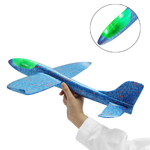 48cm LED Light Hand Launch Throwing Aircraft Airplane Glider DIY Inertial Foam EPP Plane Toy