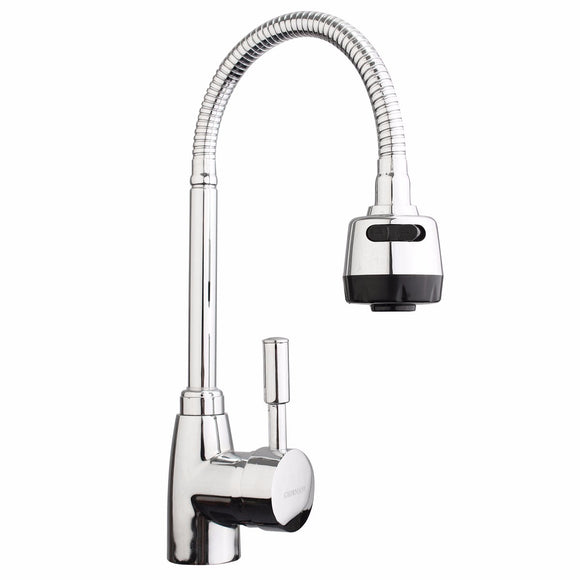 Chrome Kitchen Sink Faucet 360 Rotate Spout Basin Bathroom Hot & Cold Water Mixer Tap