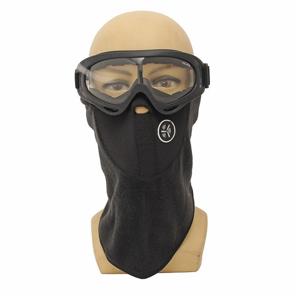 Windproof Keep Warm Scarf Face Mask and CS Goggles Dustproof