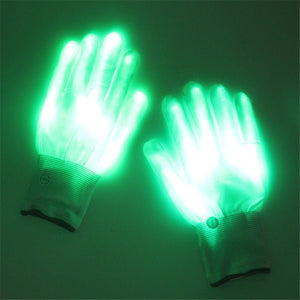 Halloween Green Light Glove Dancing Stage LED Palm Light Up Finger Tip For DJ Club Party