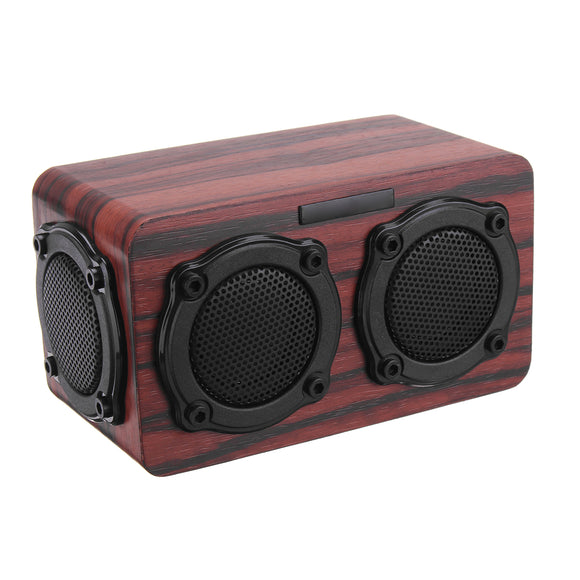 Kingneed S403 Bluetooth Wireless Wooden 2 Speaker 2 Bass Membrane 2x3W Speaker