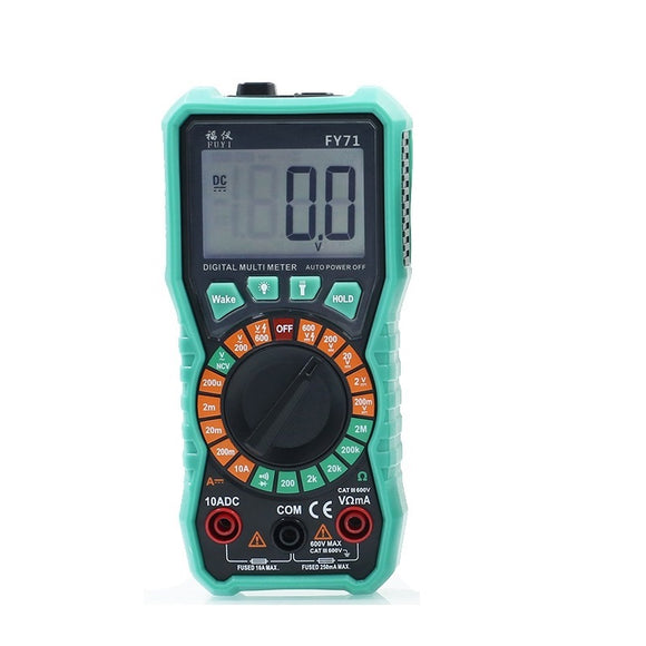 FUYI FY71 Pocket Auto Range Digital Multimeter AC DC Current Voltage Meter Measurement Resistor True RMS Household Multimeter