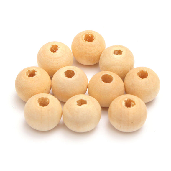 10pcs 6mm Natural Pure Wood Beads DIY Jewelry Findings