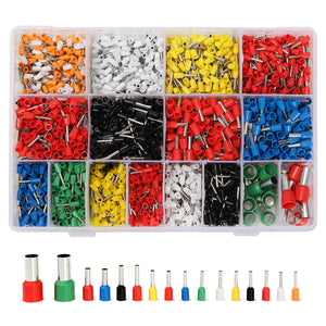Excellway CT06 2120Pcs Wire Copper Crimp Insulated Cord Pin End Terminal 22 to 5 AWG