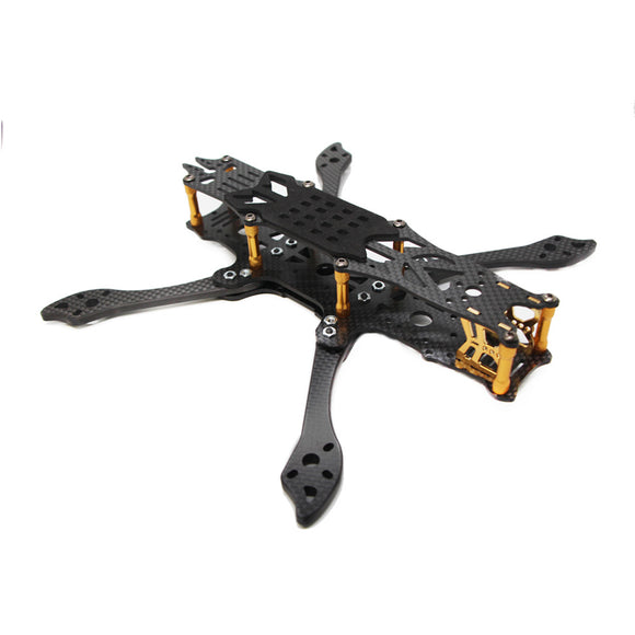 FLYWOO Mr.Croc 225mm 5 Inch FPV Freestyle Carbon Fiber Racing Frame Kit 5mm Arm-Gloden
