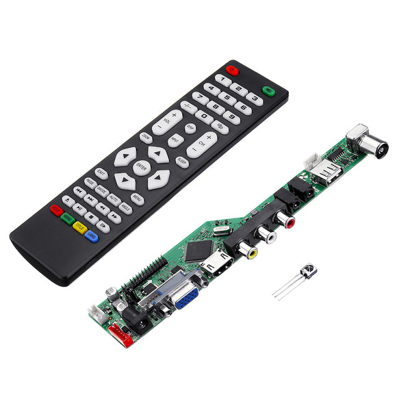 T.V56.031 HDMI USB AV VGA ATV PC LCD Driver Controller Board with Remote Control