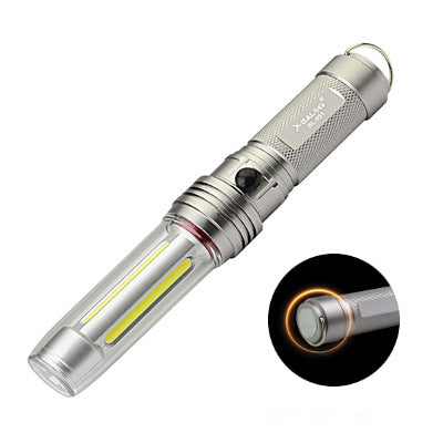 XANES BL-991 XPE+COB 1000LM 3Modes Front & Side Light White & Red Light Magnetic Tail LED Flashlight