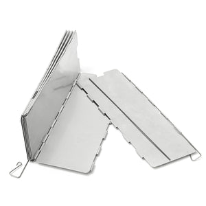 Camping 10 Plates Folding Wind Shield Picnic BBQ Cooking Gas Stove Aluminum Board Screen