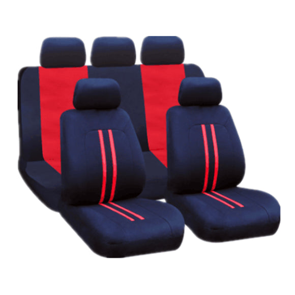 Polyester Fabric Car Front and Back Seat Cover Cushion Protector Universal for Five Seats Car