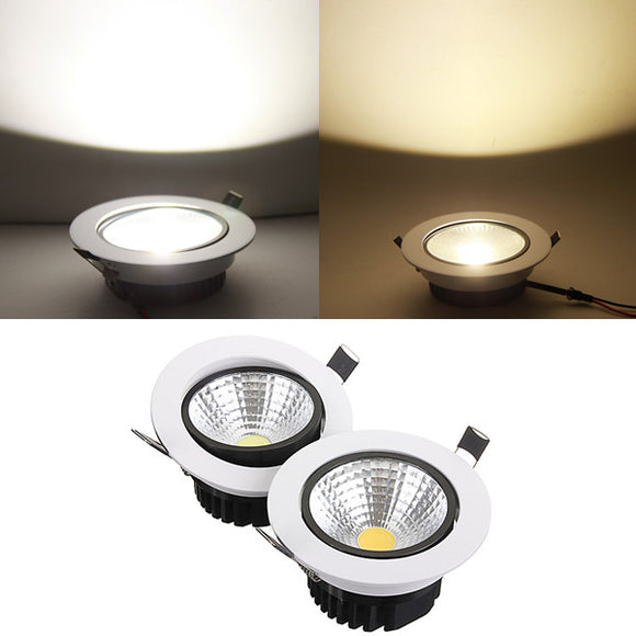 15W Non-dimmable COB LED Recessed Ceiling Light Fixture Down Light Kit