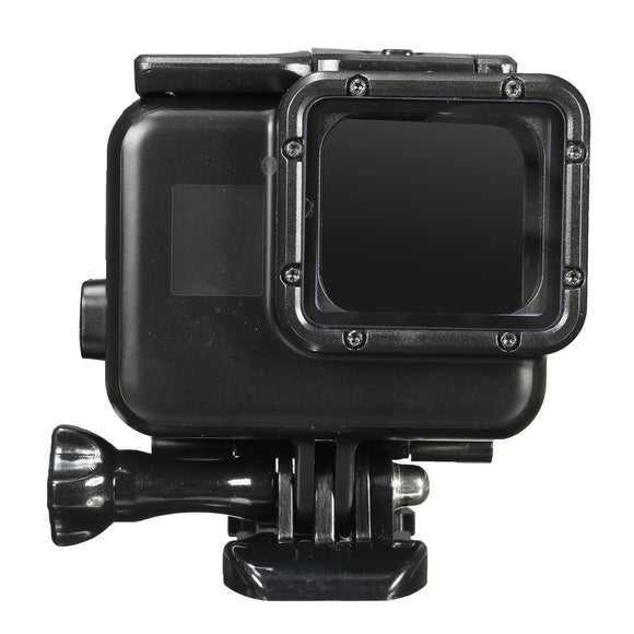 45M Waterproof Protective Housing Case Shell with Touch Screen Back Door for GoPro Hero 7 6 5 Action Sports Camera Black