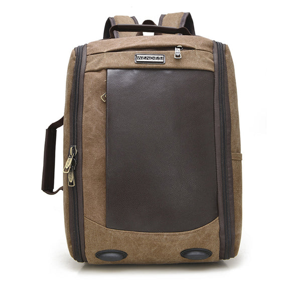 Large Capacity Canvas Men Laptop Backpack Casual Travel Business Backpack