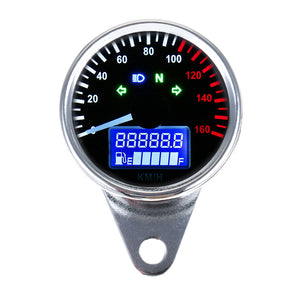 Motorcycle LCD Odometer Multifunctional Fuel Gauge Headlight Turn Signal Display Meter