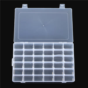 36 Compartment Clear Organizer Storage Craft Bead Parts Plastic Box Container