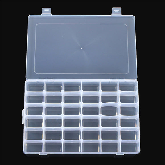 36 Compartment Clear Organizer Storage Craft Bead Parts Plastic Box Container