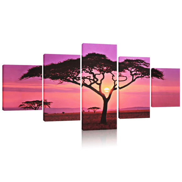 Large Sunset&Tree Canvas Print Wall Art Painting Picture NO Frame Home Decorations