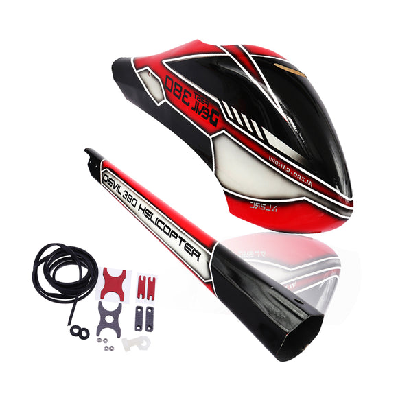 ALZRC Devil 380 Fast RC Helicopter Parts Carbon Fiber Canopy