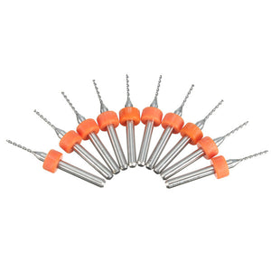 10pcs 3.175mm Shank 1.0mm Micro PCB Drill Bit Print Circuit Board Carbide CNC Engraving Tool