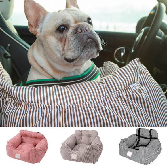 Universal Dog Car Seat Pet Booster Travel Safety Mat With Storage Pocket 55x50x30cm