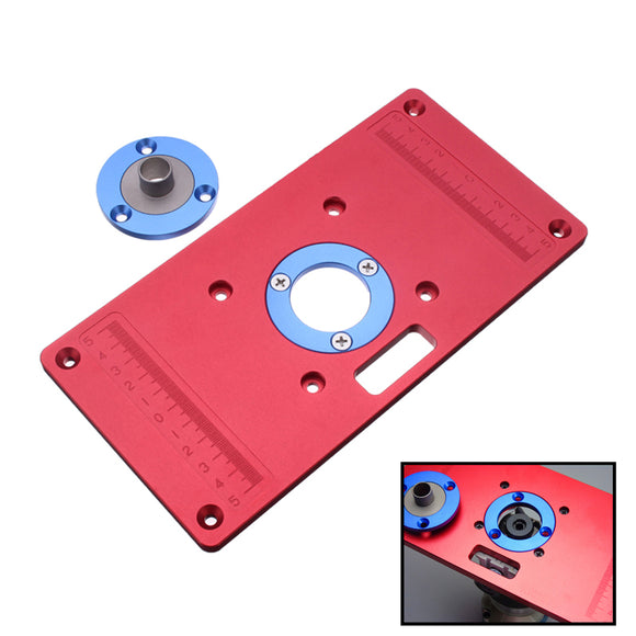 235x120x8mm Universal Aluminum Router Table Insert Plate with Ring For Woodworking