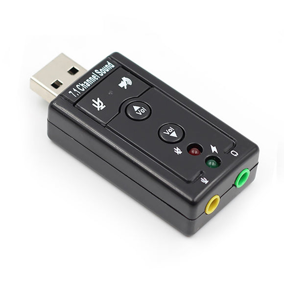 7.1 External USB Sound Card USB to Jack 3.5mm Headphones Audio Adapter Micphone Sound Card for PC Computer