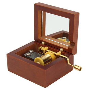 Vintage Square Hand Crank Musical Music Box Castle In The Sky Birthday Gift