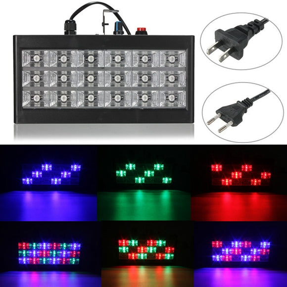18W RGB Voice Automatic Control LED Stage Strobe Light Projector for Club Disco KTV