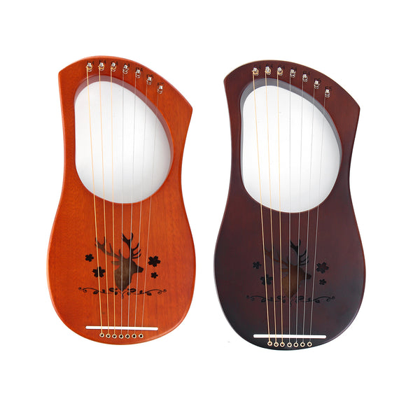 7 Strings Mahogany Wood Iyre Harp With Tunning Tool/Extra Strings