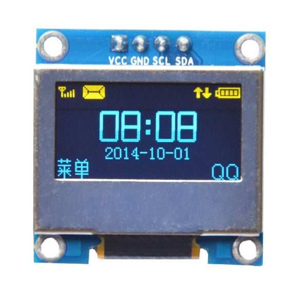 0.96 Inch 4Pin Blue Yellow IIC I2C OLED Display With Screen Protection Cover For Arduino