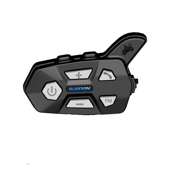 WAYXIN 1000M Helmet Headsets bluetooth 2 Riders Intercom For R5 Motorcycle FM Bt Wireless Intercomunicador Interphone Mp3