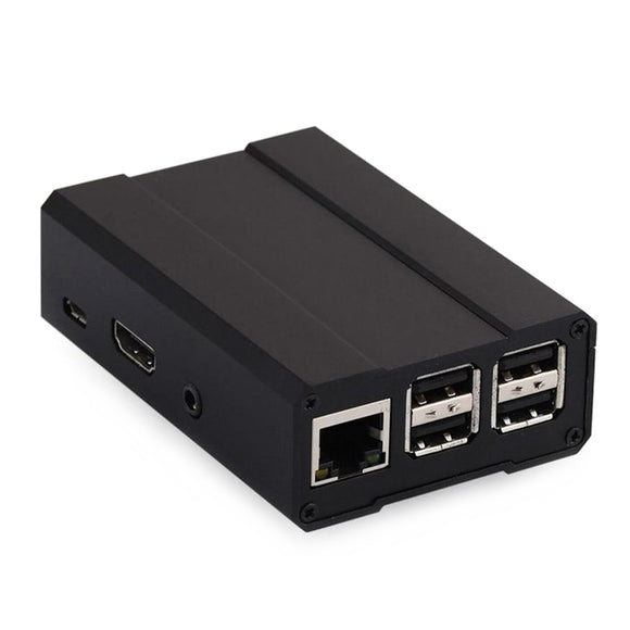 Premium Aluminum Alloy Metal Case Shell Enclosure Box With Anti-slip Drops For Raspberry Pi 2/3