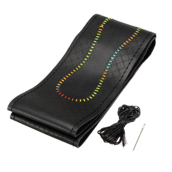 38cm DIY Leather Car Steel Ring Wheel Cover With Needles and Thread