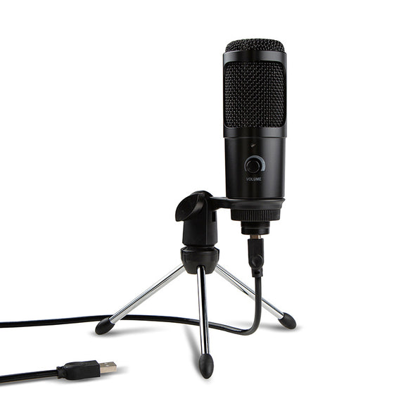 Bakeey Metal USB Condenser Recording Microphone Gaming For Laptop Windows Cardioid Studio Recording Vocals Voice Skype Chatting Podcast