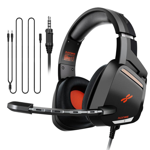 Plextone G800 3.5mm Wired Gaming Headphone Telescopic Gaming Gear Soft Comfortable Stereo Gaming Headset with Mic