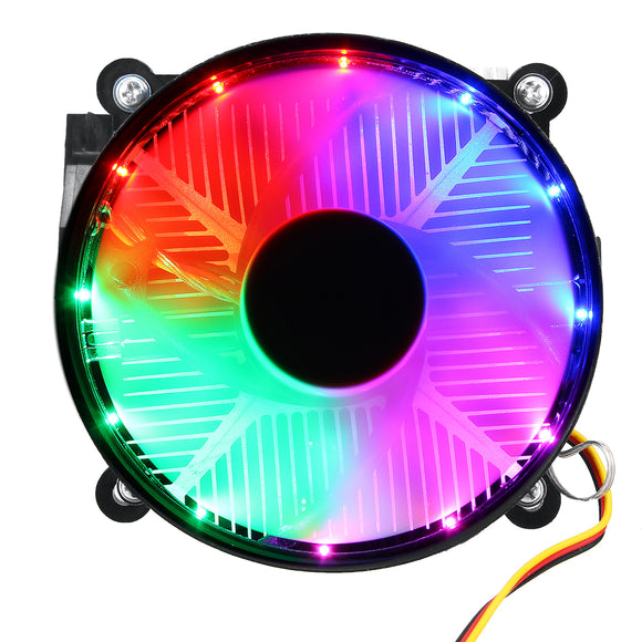 DC 12V 9cm 3 Pin Colorful CPU LED Cooling Fan Heatsink For AMD FM1/FM2/AM3+/AM3/AM2+/AM2