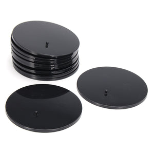 10pcs Round Black ABS Figures Stands Display Base for 6-8 Inch Action Figures
