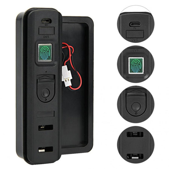 Smart Fingerprint Waterproof Luggage Suitcase Backpack Embedded Lock Rechargeable USB Lock