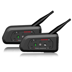 WAYXIN R6 Motorcycle bluetooth Intercom Helmet Intercom Upto 6 Riders 1200M Wireless Waterproof Interphone Headsets