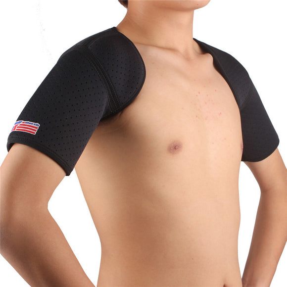 ShuoXin SX641 Breathable Sports Double Shoulder Brace Support Strap Wrap Belt Band Pad
