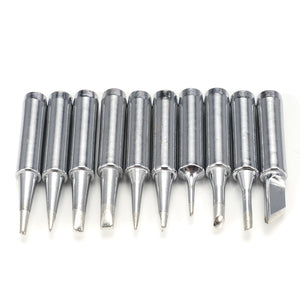 10Pcs 900M-T Lead-free Soldering Iron Tips Soldering Rework Station Iron Tool Kit
