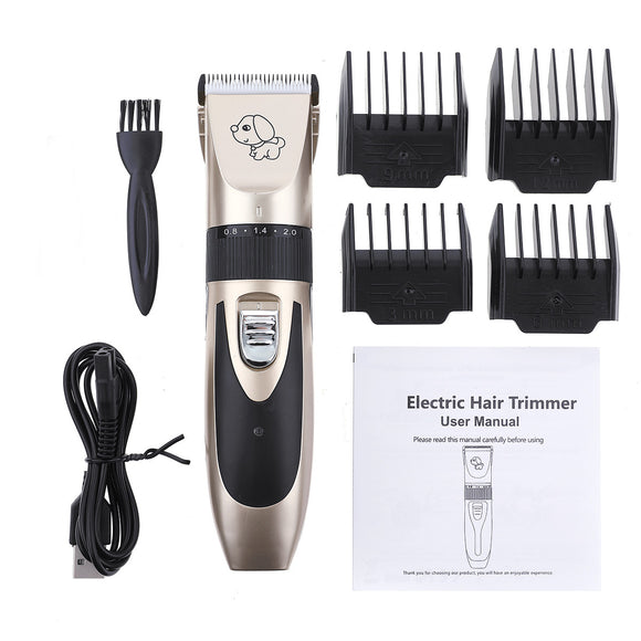 Rechargeable Electric Pet Clipper Dog Cat Hair Trimmer Comb Grooming Clippers Kit