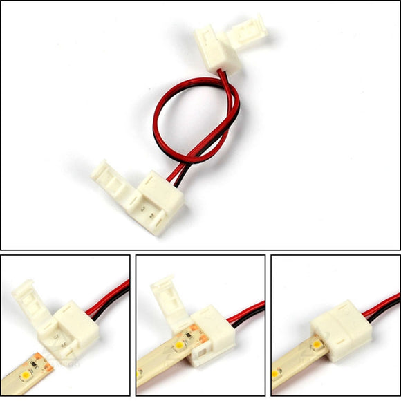 2pins Terminal Cable for Single Color LED Strips with 8mm/10mm Width PCB Connector