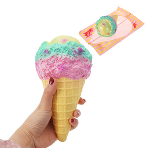 Kiibru Squishy Rainbow Ice Cream  18.5cm Slow Rising With Packaging Collection Gift Soft Toy