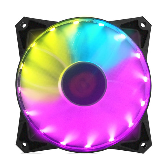 Coolmoon 12V DC 120mm RGB LED PC Fans Sleeve Bearing Cooling Fan Heatsink