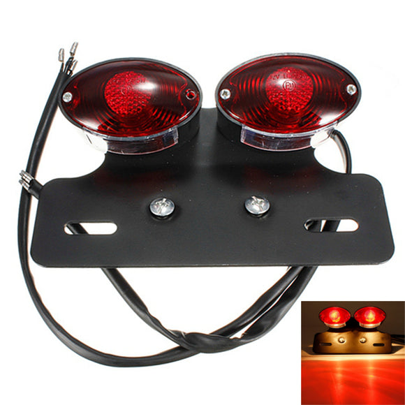 Motorcycle Tail Brake Light Indicator Rear Licence Plate Red Lamp