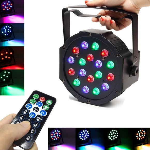 18W LED RGB Stage DMX Effect Par Strobe Light for Christmas Club Wedding Party KTV