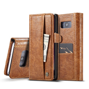 Caseme Vintage Wallet Card Slots PU Leather Case For Samsung Galaxy S8/S8 Plus