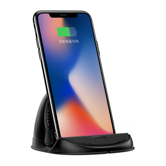 Baseus 7.5W 10W Non-slip Desktop Qi Wireless Fast Charger Fan Cooling for iPhone X S8 S9